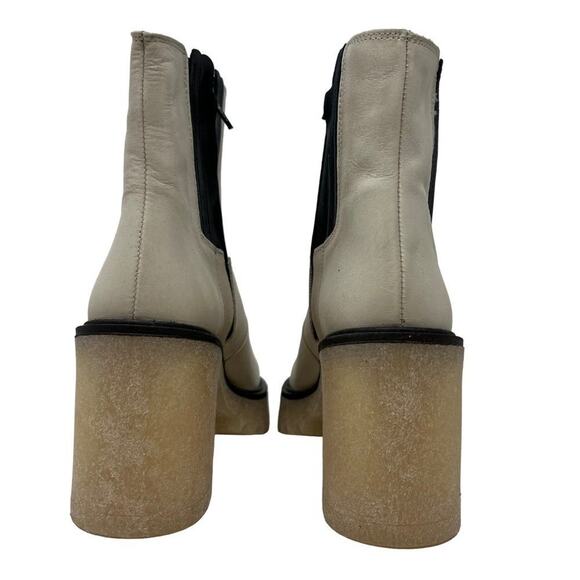 Free People James Chunky Heel Chelsea Boot White 41 - Picture 4 of 8